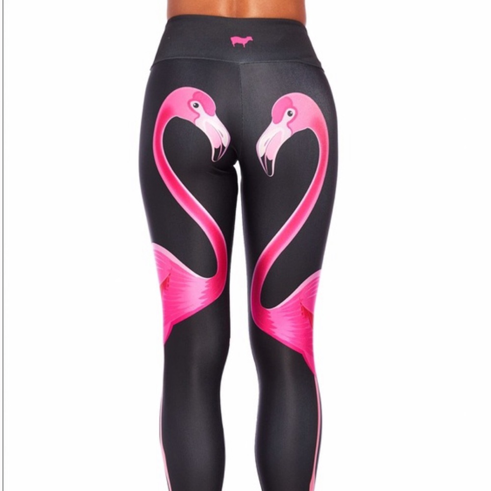 Goldsheep Pink Flamingo Leggings